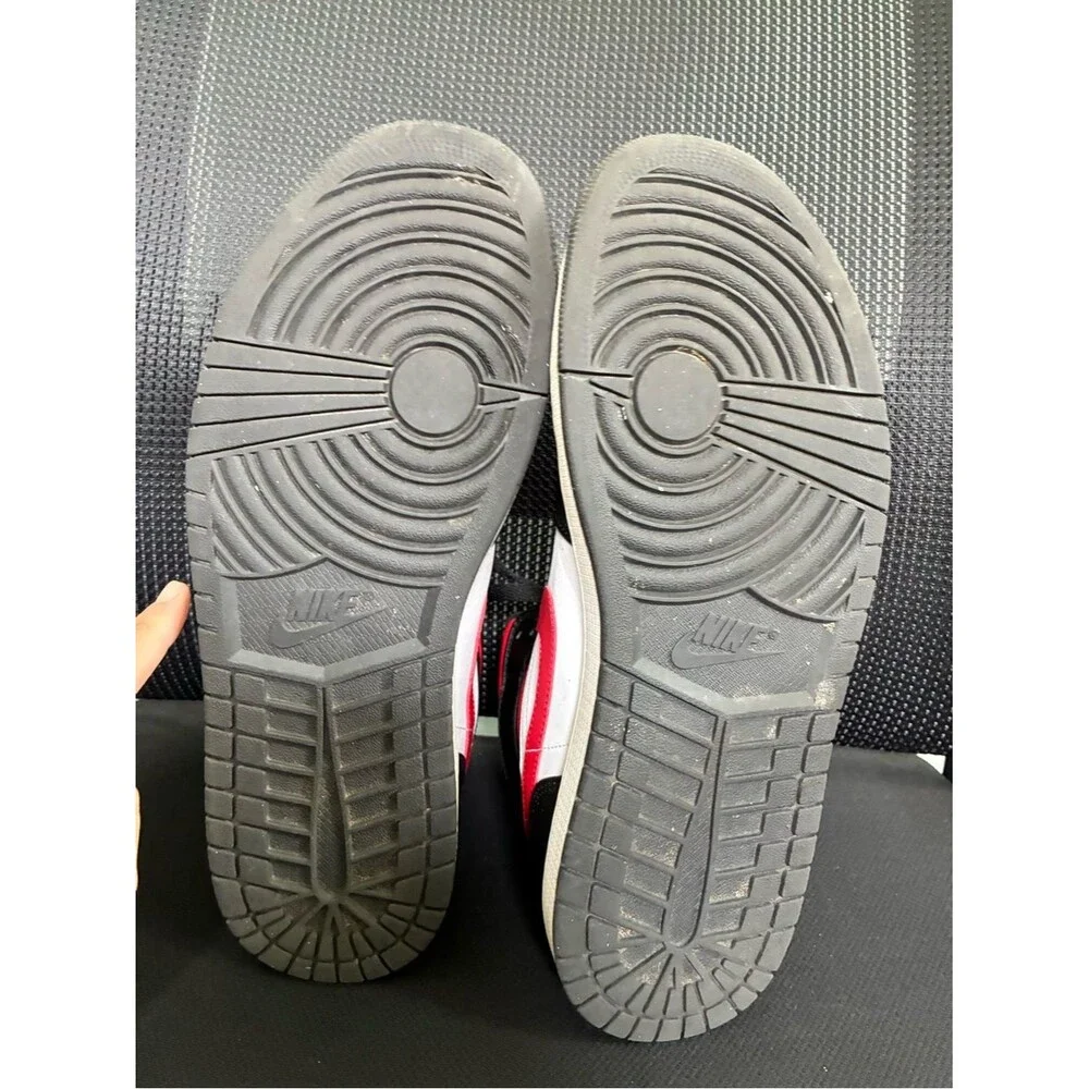 Nike Air Jordan 1 Mid White Bred Toe MENS Sz 12 #554724-079